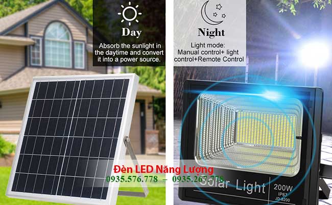 đèn năng lượng mặt trời giá rẻ cảm biến tự động bật tắt ngày đêm 1